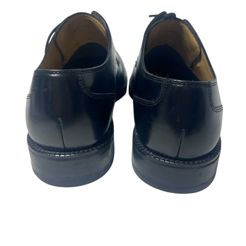 Men's Black Leather Lace-Up Dress Shoes